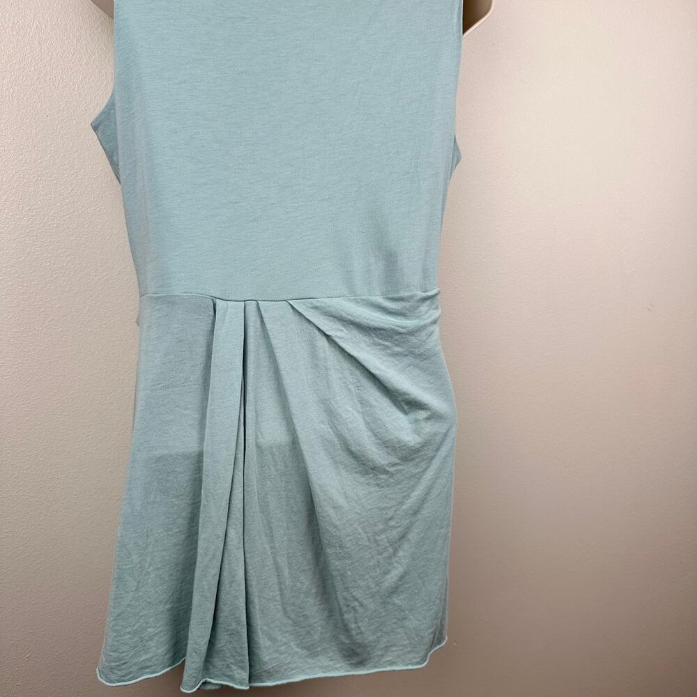 Peruvian Connection Tunic Top Blouse Knit Faux Wrap Sleeveless Cotton S Green - Picture 6 of 10